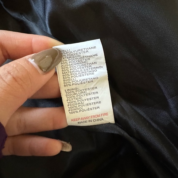 ASOS Glamorous Faux Leather Snake Print Puffer Jacket S LIKE NEW - Picture 11 of 12